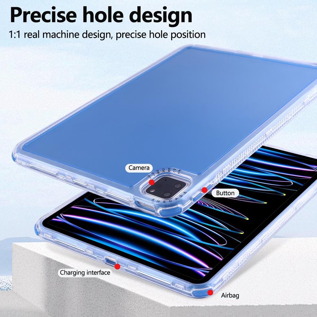 Clear Case for iPad Pro 11 (2022)/(2021)/(2020)/(2018) 3 in 1 PC+TPU Shockproof Tablet Cover