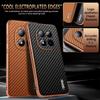 Luxury Skin Feel Carbon Fiber Pattern Electroplated Frame Phone Case for Redmi Note 15 14 Pro Plus 13 K80 K70 Shockproof Cover