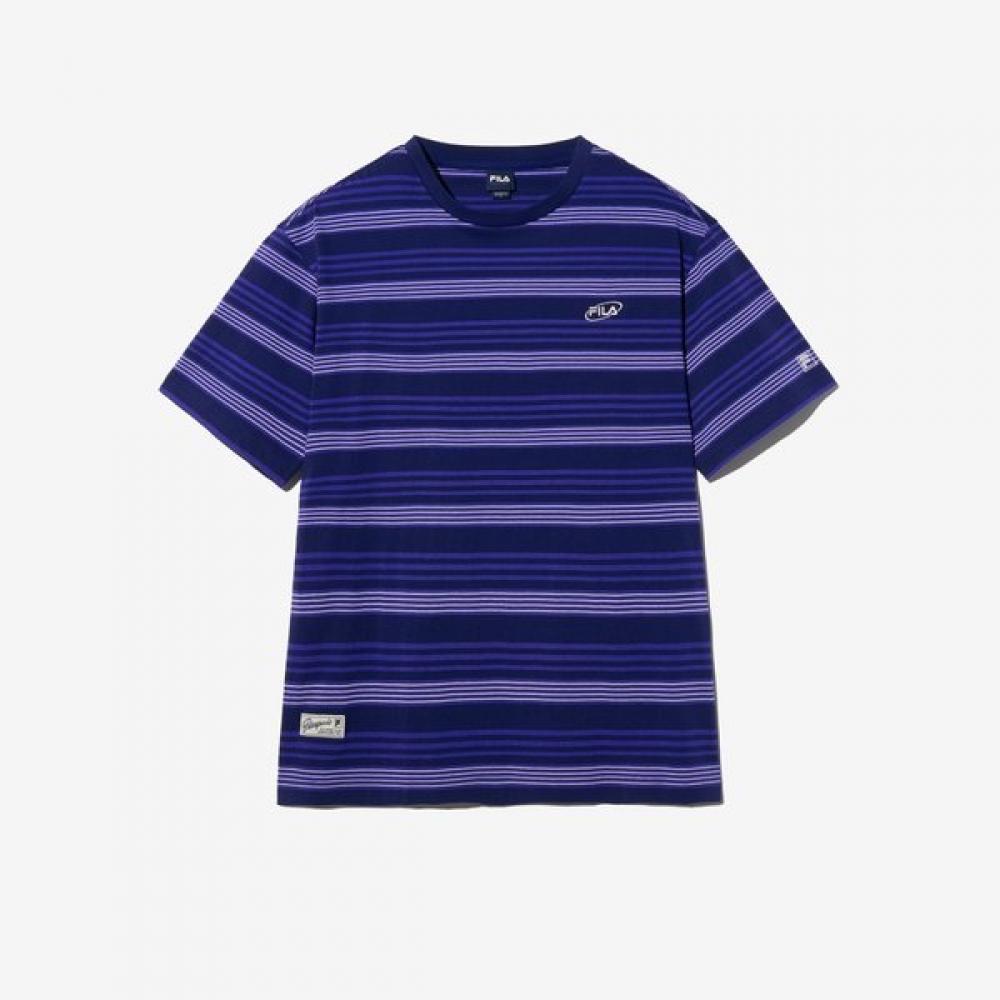 Fila ShorT Sleeve T shirT mulTi sTripe DARKNAVY/110