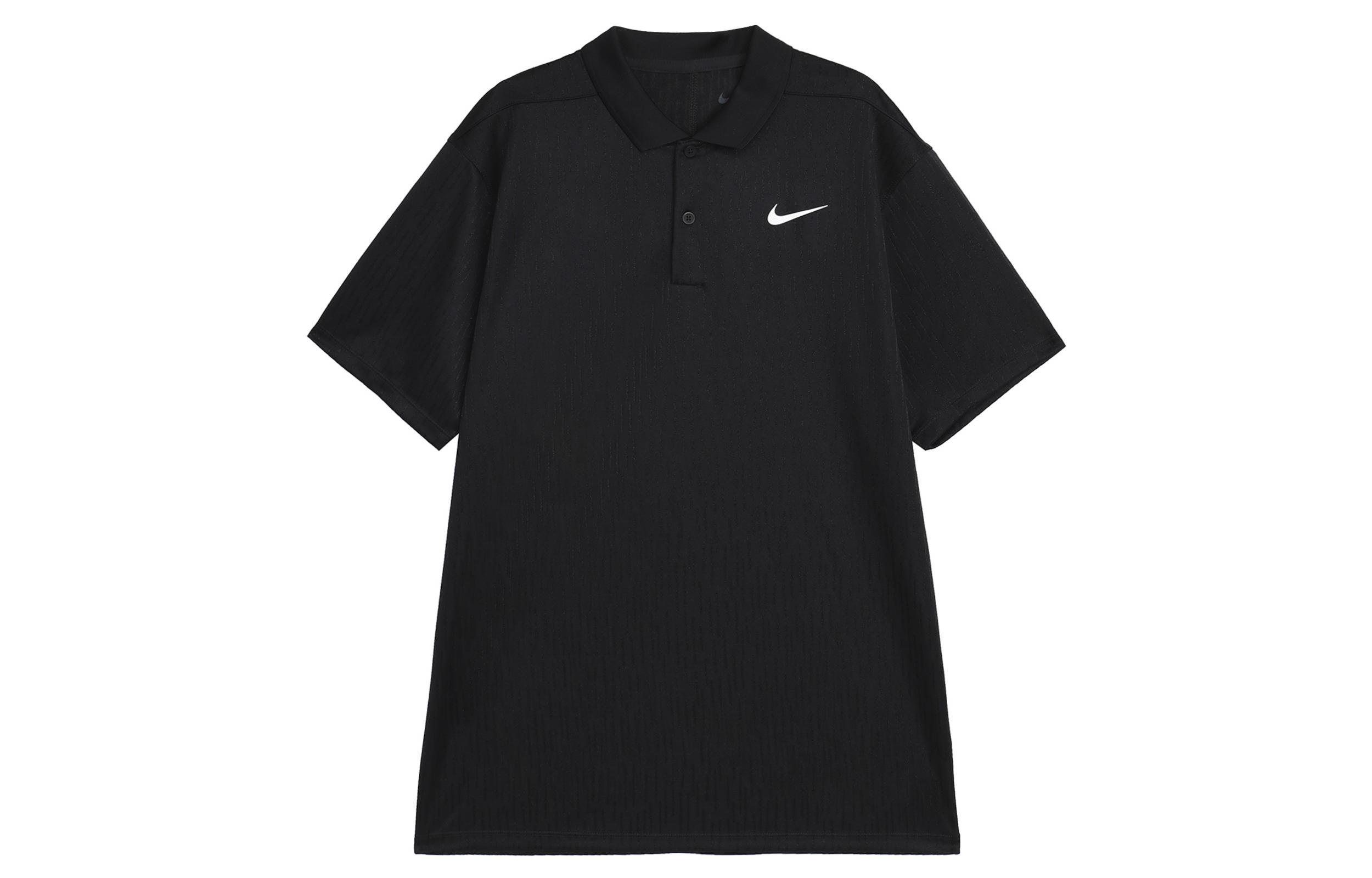 Nike Polo Shirts Men s Black Polo Collar Moderate Straight Fit DV8538-010 S