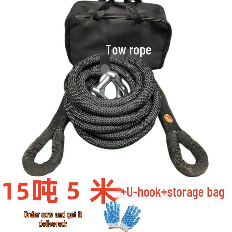 Heavy-Duty Wear-Resistant Off-Road Tow Rope for Small Cars