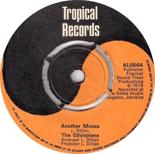 7inch Record ETHIOPIANS Another Moses AL054 Tropical Record 1975 UK Reggae Ska Dub Used