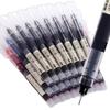 12pc Straight Liquid Gel Pen 0.5mm Large Capacity Continuous Ink Fast Drying Neutral Pen for School Office Stationery Writing