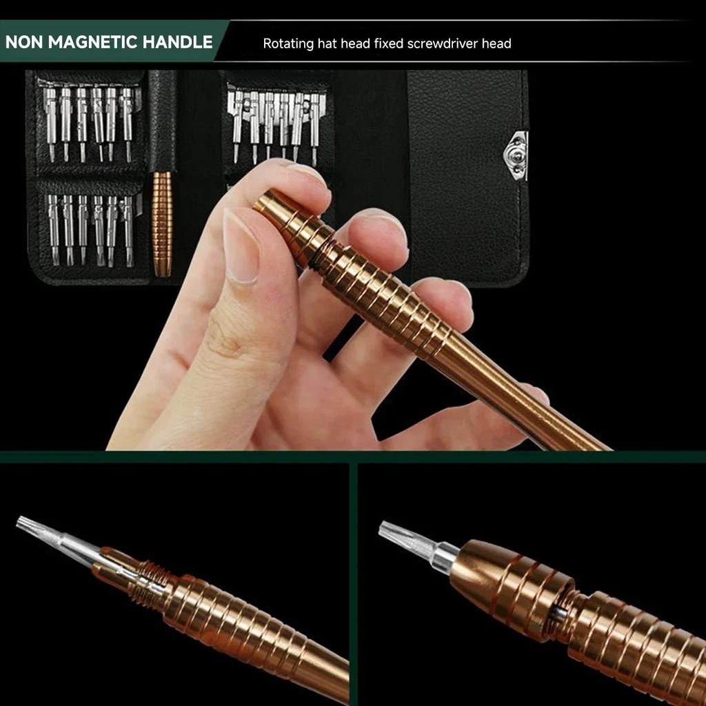 Mini-Präzisions-Schraubendreher-Set, 25-in-1, elektronischer Torx-Schraubendreher, Öffnungs-Reparatur-Werkzeug-Set für iPhone, Kamera, Uhr, Tablet-PC