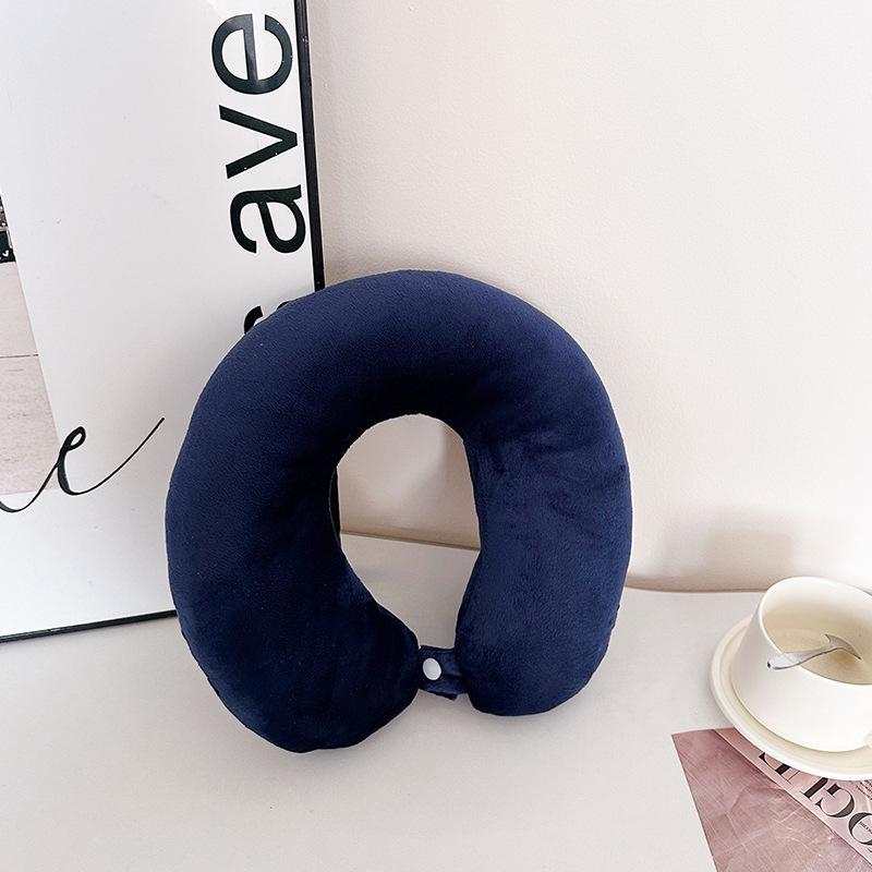 Poduszka podróżna w kształcie litery U w jednolitym kolorze, pod kark i głowę