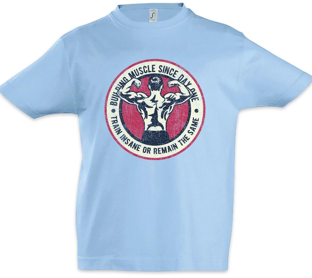Train Insane Or Remain The Same Kids Boys kids boys T-Shirt Gainz Weightlifting Pumps 120