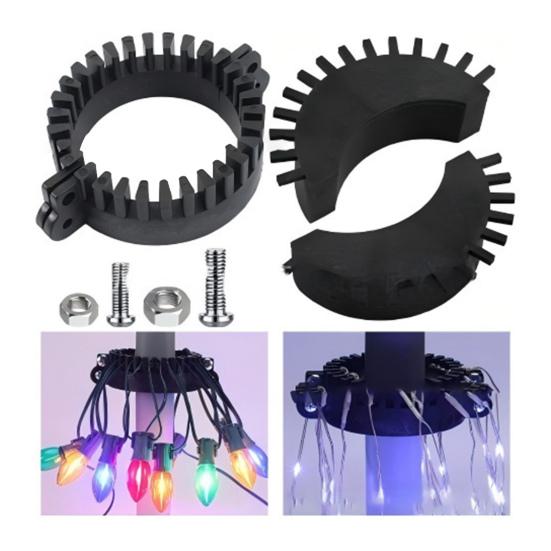 Christmas Tree Flagpole Topper Light Hook Heavy Duty Weather-proof Flag Pole Mount Christmas Tree Light Hanging Hook Holder