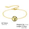 EUEAVAN Basketball Volleyball Baseball Rugby Bracelet Stainless Steel Fashion Geometric Bracelet for Women Men Jewelry Gifts