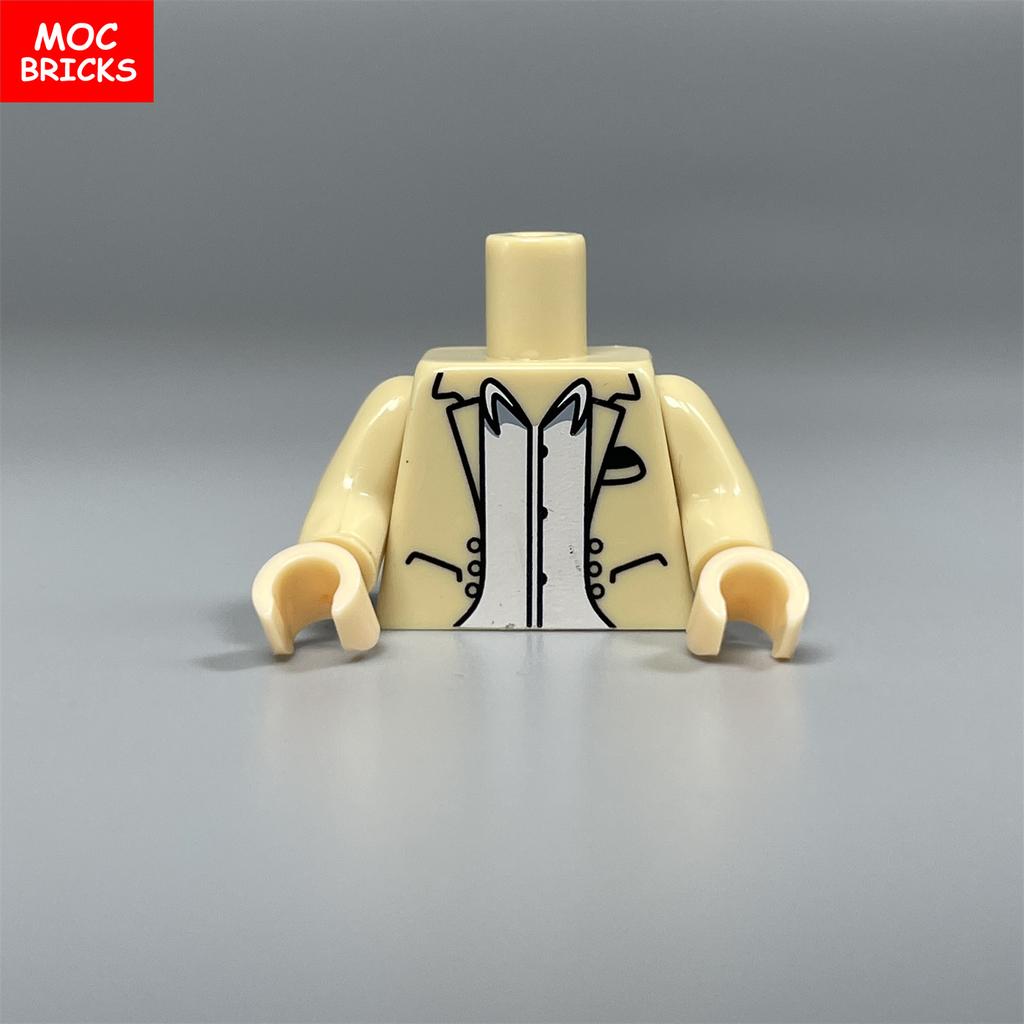 5pcs/lot MOC Bricks Torso Suit Body Wear Arms Hands Muscle Chef Cloth Educational Building Blocks Assembled Toys Plastic Dolls