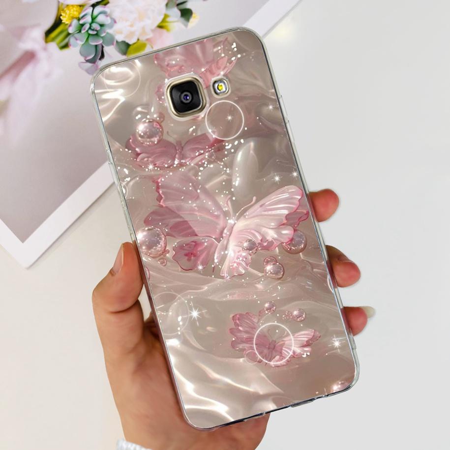 For Samsung Galaxy A3 2016 Case A310F Popular Flower Transparent Silicone Phone Back Cover For Samsung A3 2017 A320F A320Y Funda