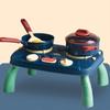 1 Set Mini Kitchen Cooking Playset Adjustable Knob Stove with Sound Light Cookware Utensils Accessories Toddlers Children Chef Pretend Play House Toys