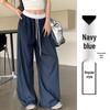 Women's Color Block Wide Leg Elastic Waist Quick-Dry Pants - Spring/Summer 2025, Loose Fit, Yamamoto Style