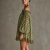Women's Off-Shoulder Polka Dot Chiffon Puff Sleeve Dress
