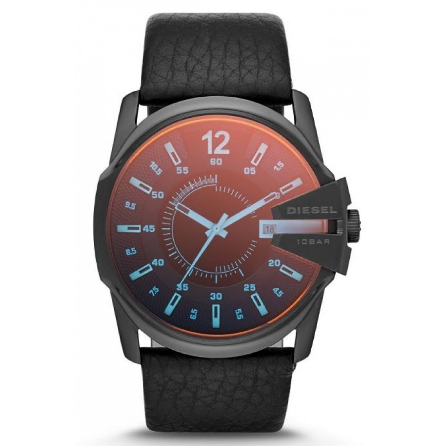 Часы Diesel DZ1657 мужские Master Chief с черным кожаным ремешком