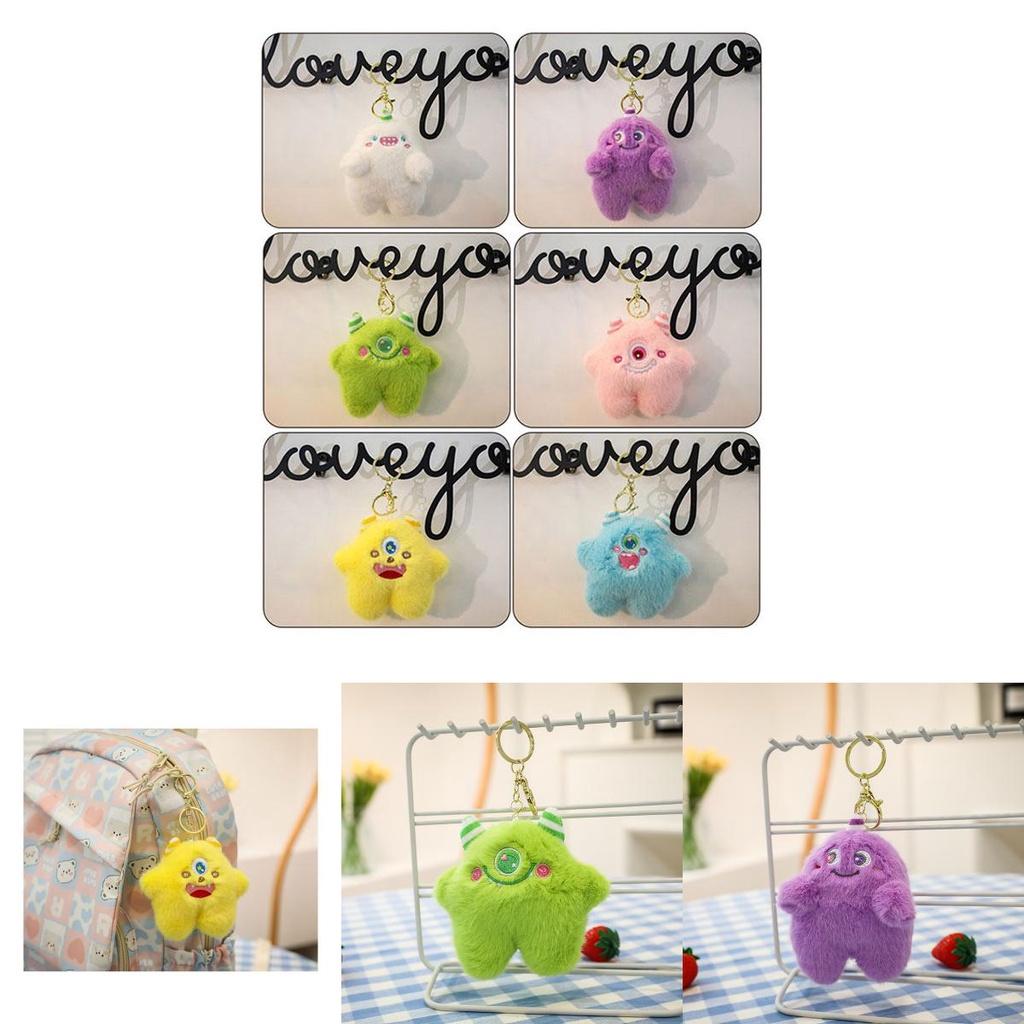 Adorable Four-inch Keychain Plush Doll With Monster Design