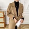 100% Wool Women Coat MODERN NEW SAGA Autumn Wool Long Coat Handmade Pea Coat Winter Warm Wool Long Jacket Overcoat