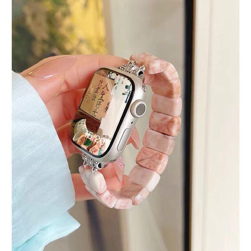 

Ремешок с цветным мраморным узором для Apple Watch S10 - персонализированный ремешок из резины для лета Apple Watch 10/9/8/7/6/5/4/3/2/1/Ultra/Ultra2 49 мм 49mm