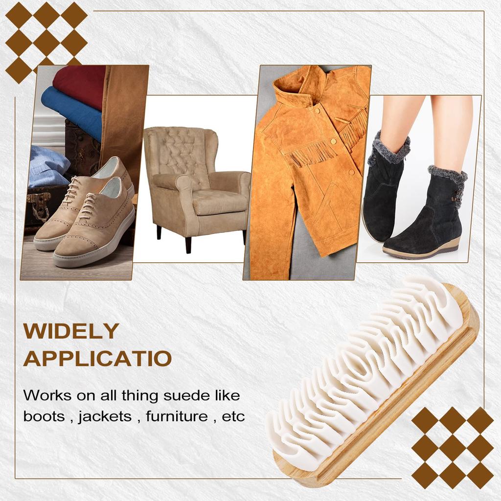 Leeseph Suede Brush Shoe Cleaning Brush Crepe Suede Shoe Brush for Cleaning Suede & Nubuck on Boots Shoes & Jackets Clean Gadget