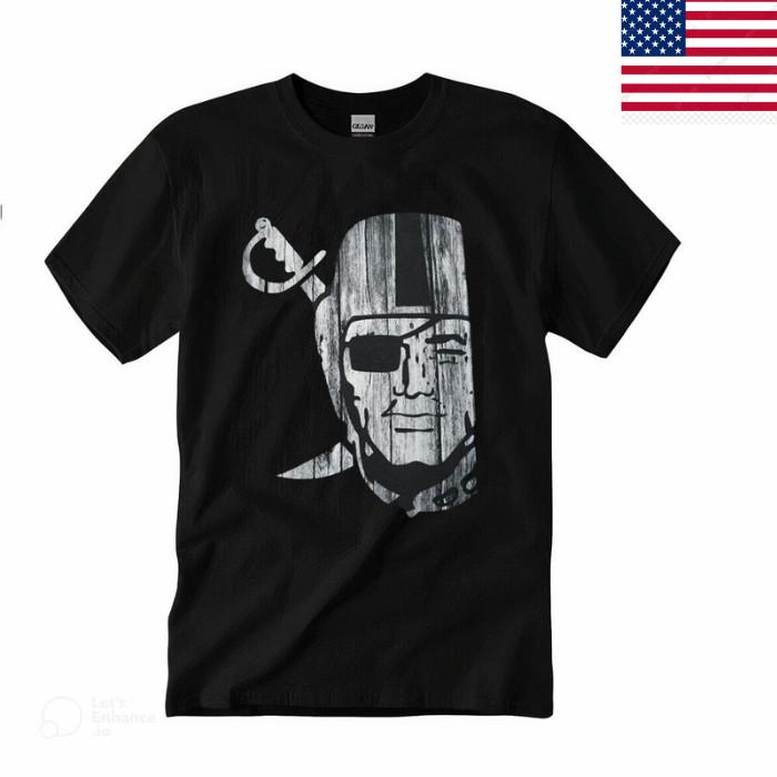 RAIDER NATION  Серебристо-черная мужская футболка Raiders, Унисекс с круглым вырезом, Модная унисекс футболка XL
