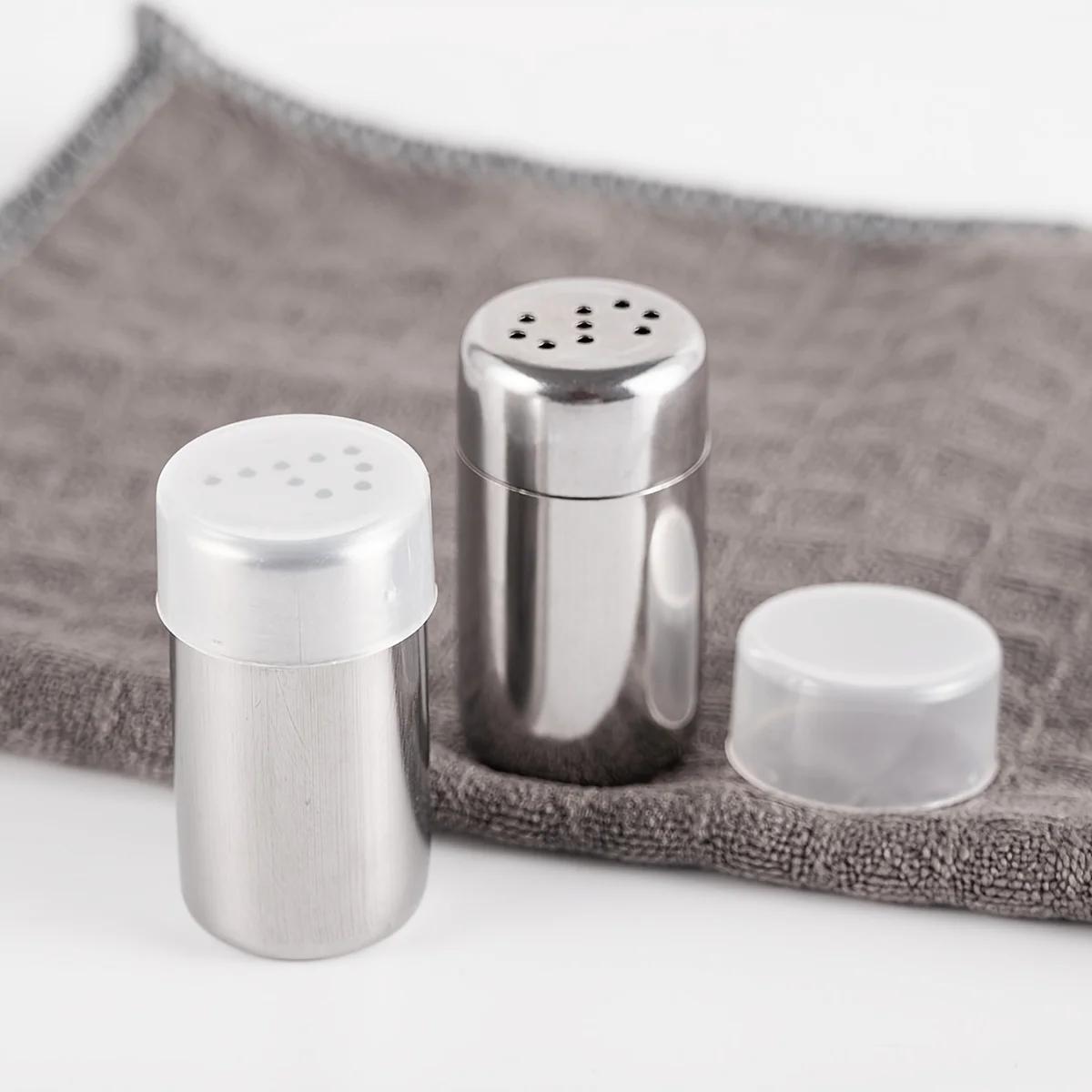 

2pcs, Stainless Steel Mini Spice Jars, Portable Outdoor Salt and Pepper Shakers