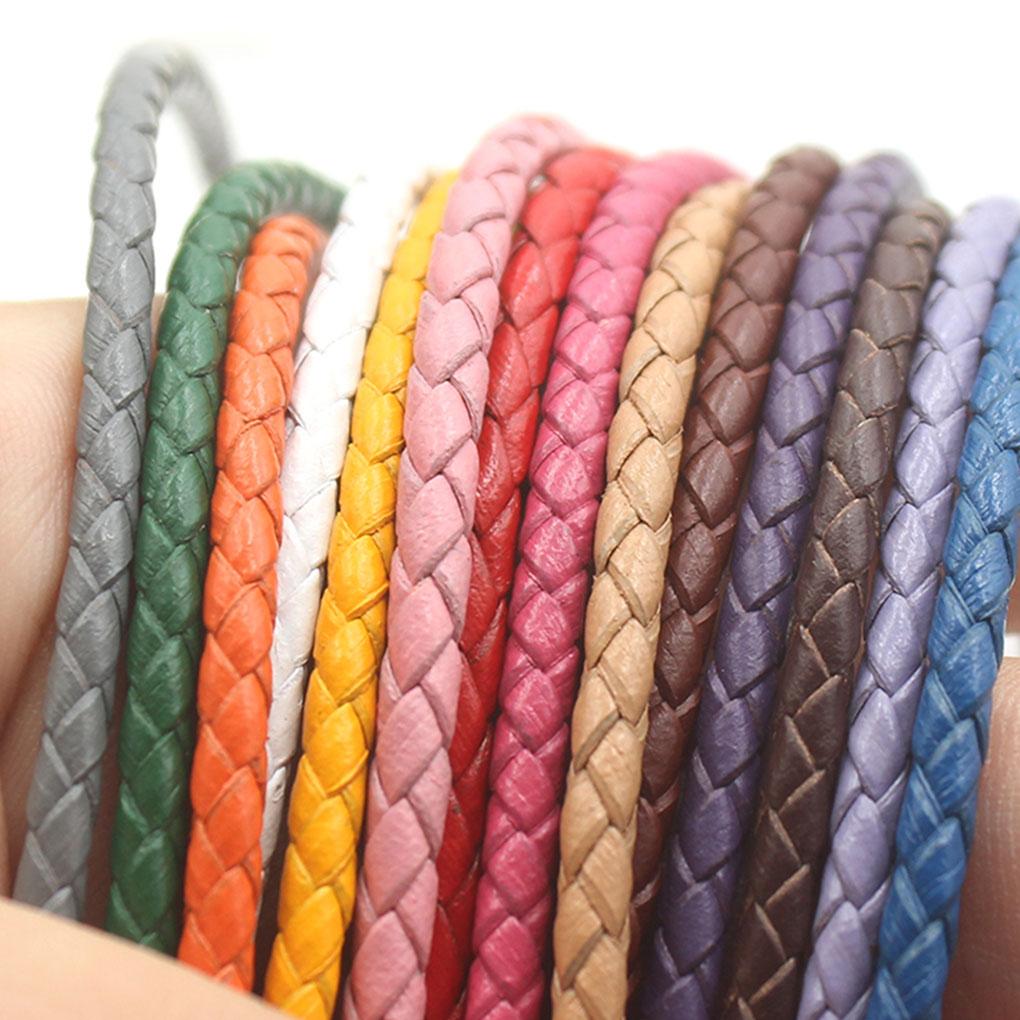Leather Braided Cord Bracelet Bangle Jewelry DIY Making Rope String Homemade Handicrafts Art Finding Replacement