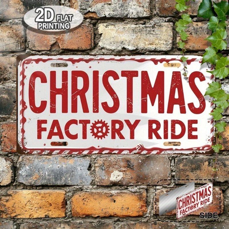 Motorcycle Souvenir License Plate, Metal Auto Wall Decor 15x30cm
