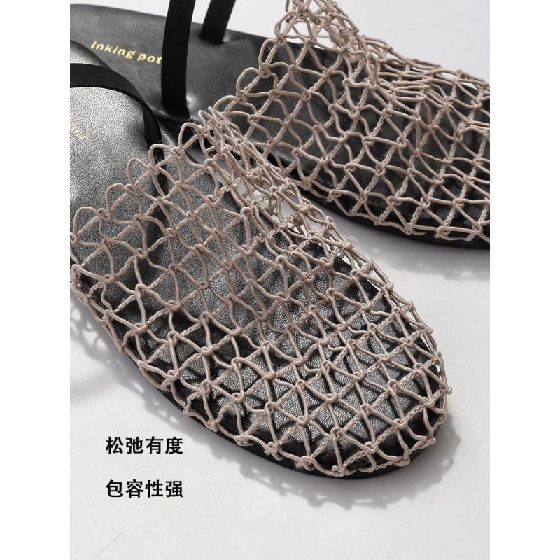 Sandals Women's Outer Wear Beautiful Summer Fashion Comfortable Bag Head Hollow Flat Bottom Daily Women's Slippers