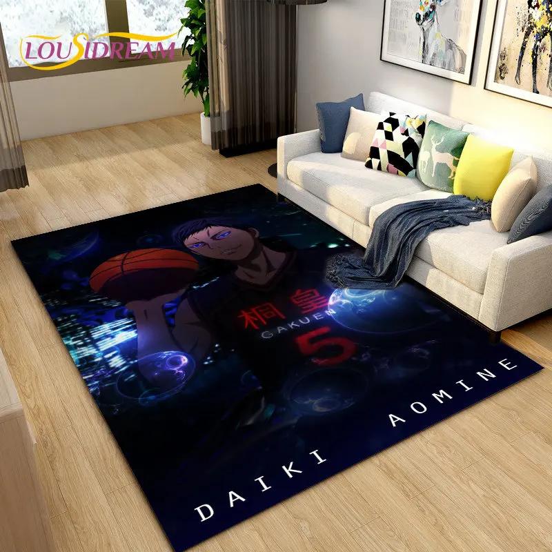 Kuroko's Basketball Anime Cartoon Area Rug,Carpet Rug for Living Room Bedroom Sofa Doormat Decoration, Kids Non-slip Floor Mat