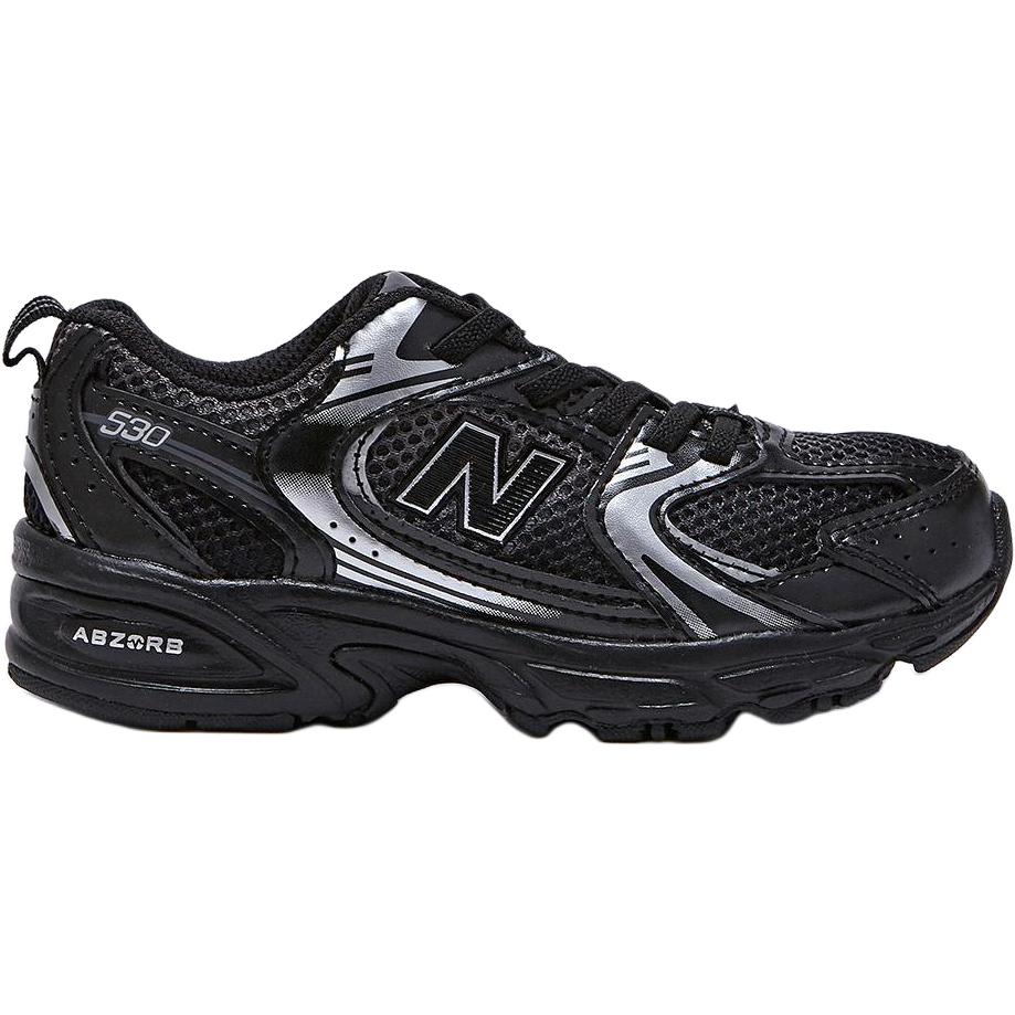 New Balance NB 530 Sentetik Deri Polyester Rahat Moda Kısa Bilekli Çocuk Koşu Ayakkabısı Çocuk Sneaker Siyah PZ530LT