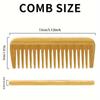 A Bamboo and Wood Hair Comb for Both Men and Women, Featuring A Wide-Toothed Design for Curling Hair and Grooming Beards