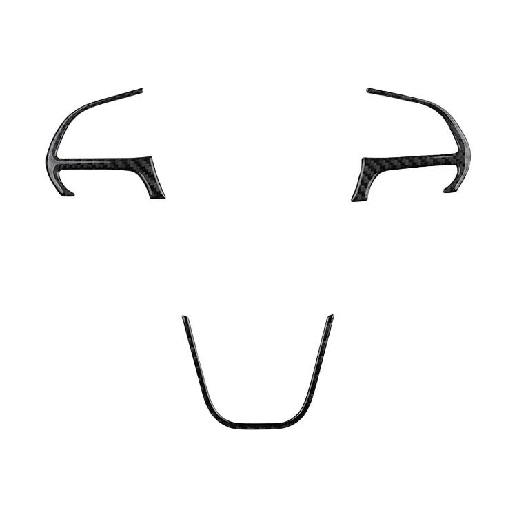 For Dodge Challenge 2015-2024 Carbon Fiber Interior Accessories Steering Wheel Decorative Panel Decorative Stickers 5D