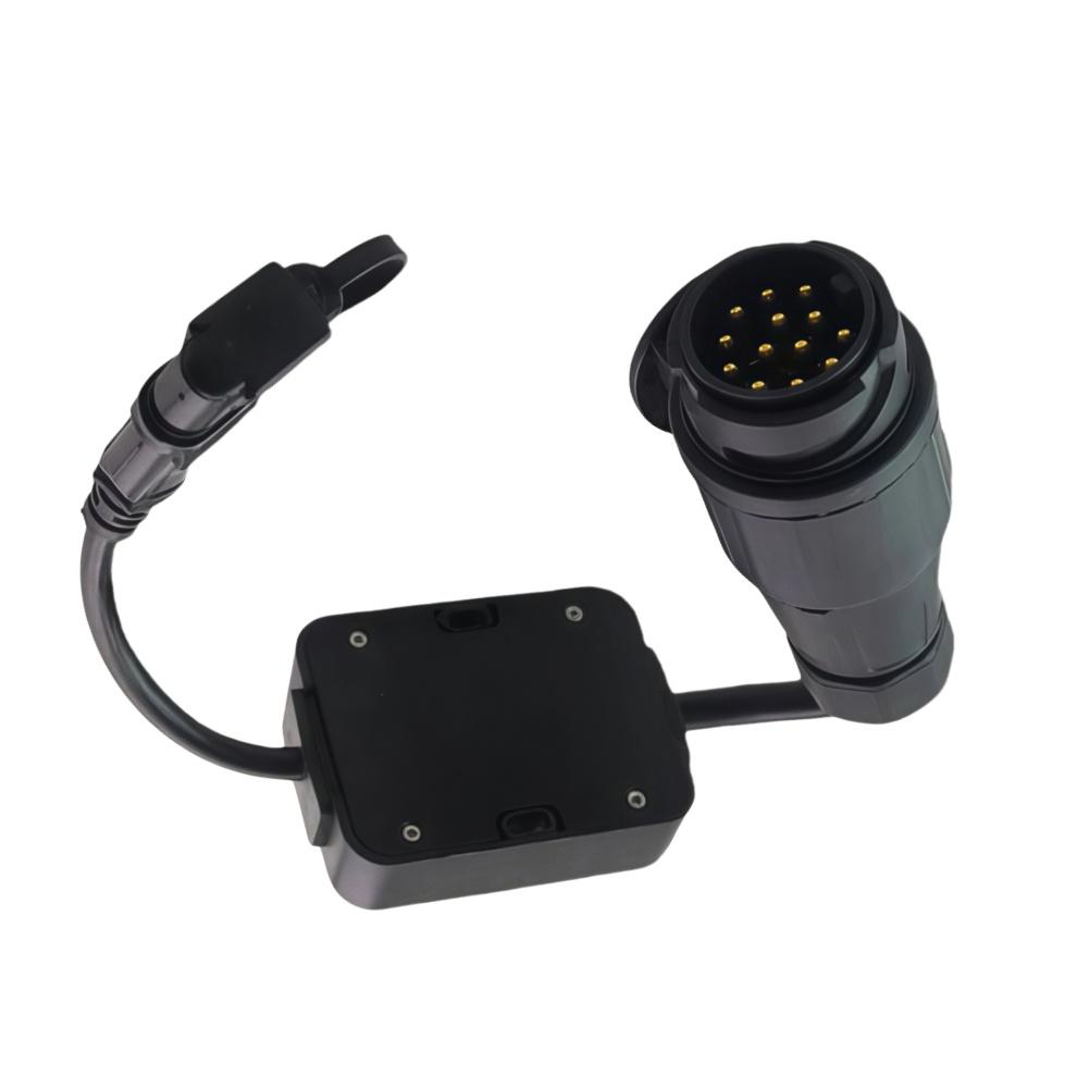 European 13 Pin To FOR AMERICAN 4 Pin Trailer Connector Adapter With Brake Connector Trailer Light Electrical Converter