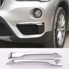 Chrome ABS Front Fog Light Lamp Strip Cover For BMW X1 F48 2016- Accessories