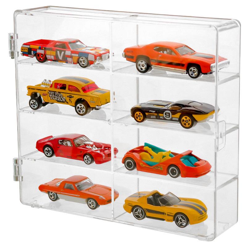 1pc Transparent Collection Rack, Car Model Storage Box, Dust-proof Storage Ornament Display Rack 1:64 Car Display Cabinet