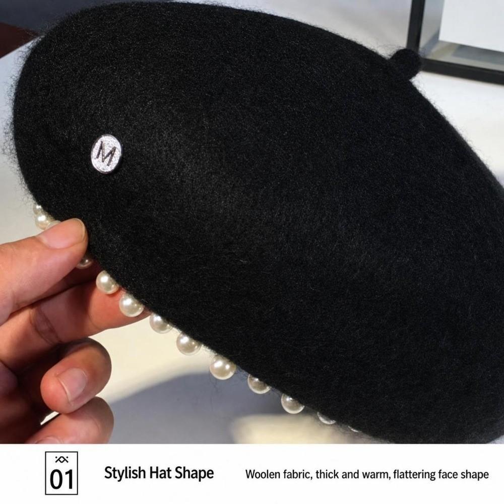 Warm Plain Cap Retro French Artist Hat Fashion Winter Wool Berets Hat for Women