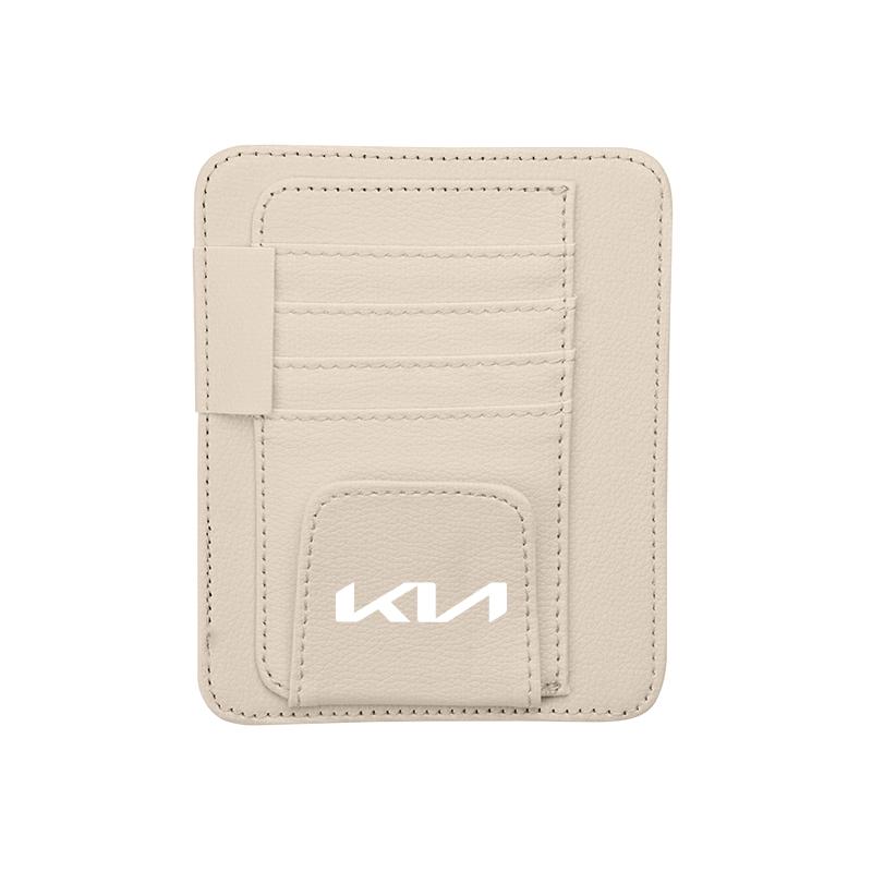 Car Visor Storage Bag Card Glasses Pocket For KIA Sportage Seltos Sorento K3 K4 Soul Carnival EV6 EV9 Carnival K5 Pegas KX1 EV5 lfgv60
