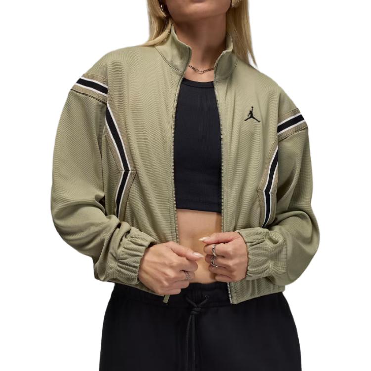 

Jordan Zip Long Sleeve Stand Collar Jacket Women jackets HQ9216-238 S