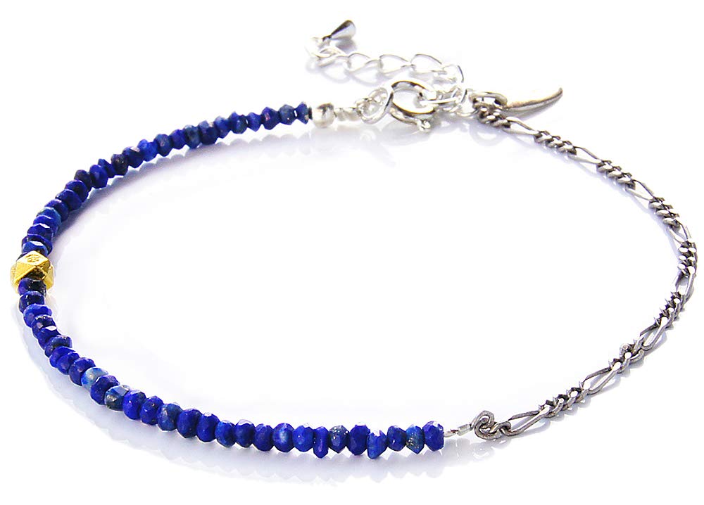 

Anklet Chain Lapis Lazuli Turquoise Foot circumference Blue [2PIECES] voso0017-1 (Vocca) Men s approx. 20-23cm (N-1)