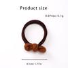 Nago Korean-Style Girls' Bow Hair Tie - Simple, Durable, High-Elastic Double Ponytail Holder