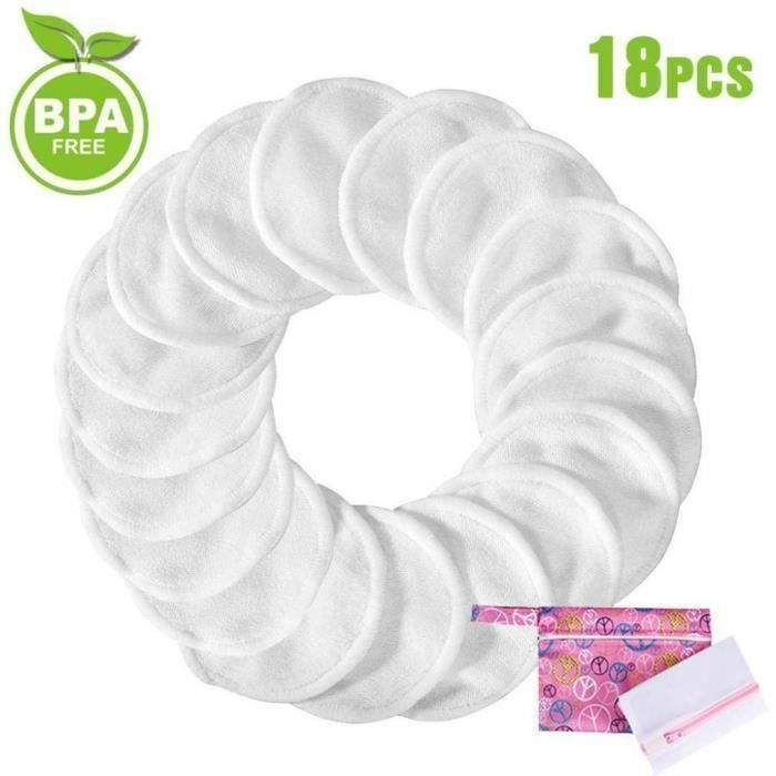 

Disques Démaquillants Réutilisables - Bio - Lot de 18 - Lavables en Machine - Écologiques - Fibre de Bambou