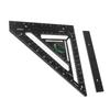 Carpenter Square Layout Tool Black Color Aluminium Alloy Triangle Ruler Rafter Square for