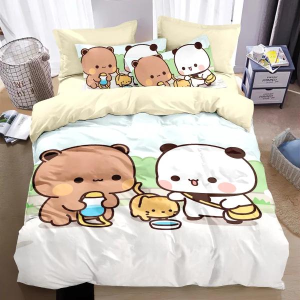 Cute Bubu Duvet Cover and Pillowcase Set, King/Extra King Bedding Set, Children's Bedroom Decor, Gift for Boys and Girls