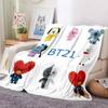 2022 Kreslená deka bt21 Měkké fleecové deky Deky Home Dekor Ložnice Obývací pokoj PohovkaDigital potištěné deky na cesty