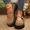 Fashion 2025 New Shallow Women's High Heels Fashion Buckle Strap Office and Career Brand Round Toe Plus Size Best Seller Mary Jane Shoes