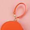PU Leather PU Leather Coin Purse Zipper Korean Style Round Wallet Small Storage Bag Bag Pendant Keychain Small Storage Bag