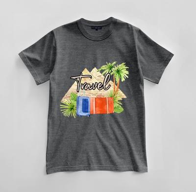 Maglietta Grafica Personalizzata Viaggia il Mondo Unisex Maglia Manica Corta