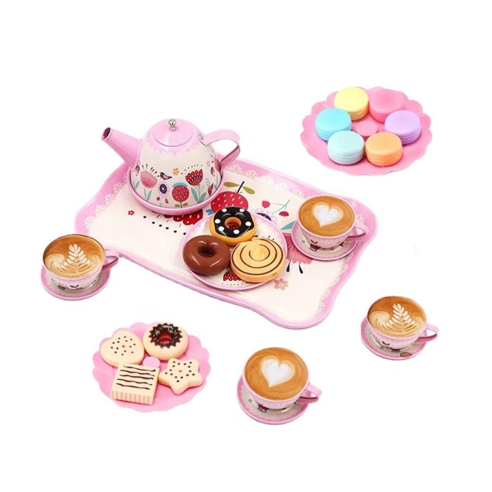 Metal Material Teapot Kitchen Toy Role Play Afternoon Tea Pretend Play  Boys Girls