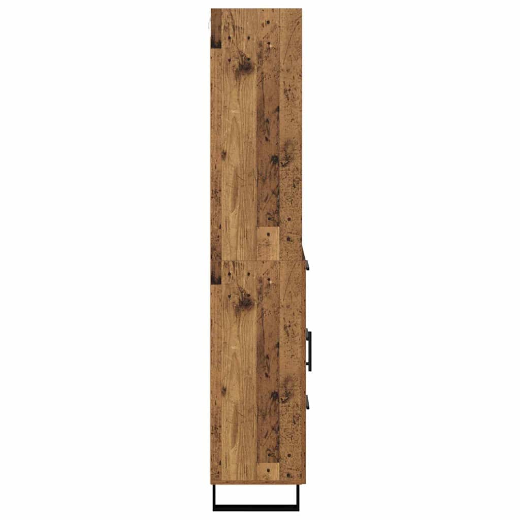Highboard with Drawers 2 Pcs Reclaimed Wood Effect Particleboard