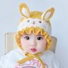 New baby hat autumn and winter cute boys and girls newborn knitted wool rabbit ear hat