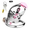 Stainless Steel CB Lock Metal Chastity Lock Male Penis Cage Chastity Gay Sex Toys Cock Ring Urethral Chastity BDSM